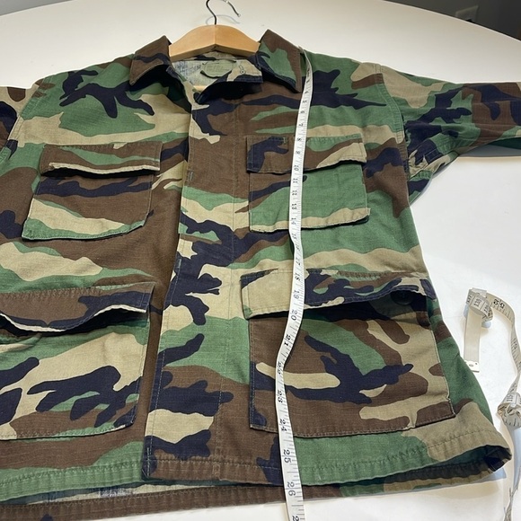 Military woodland camouflage pattern combat American Apparel rip stop size small - Picture 7 of 7